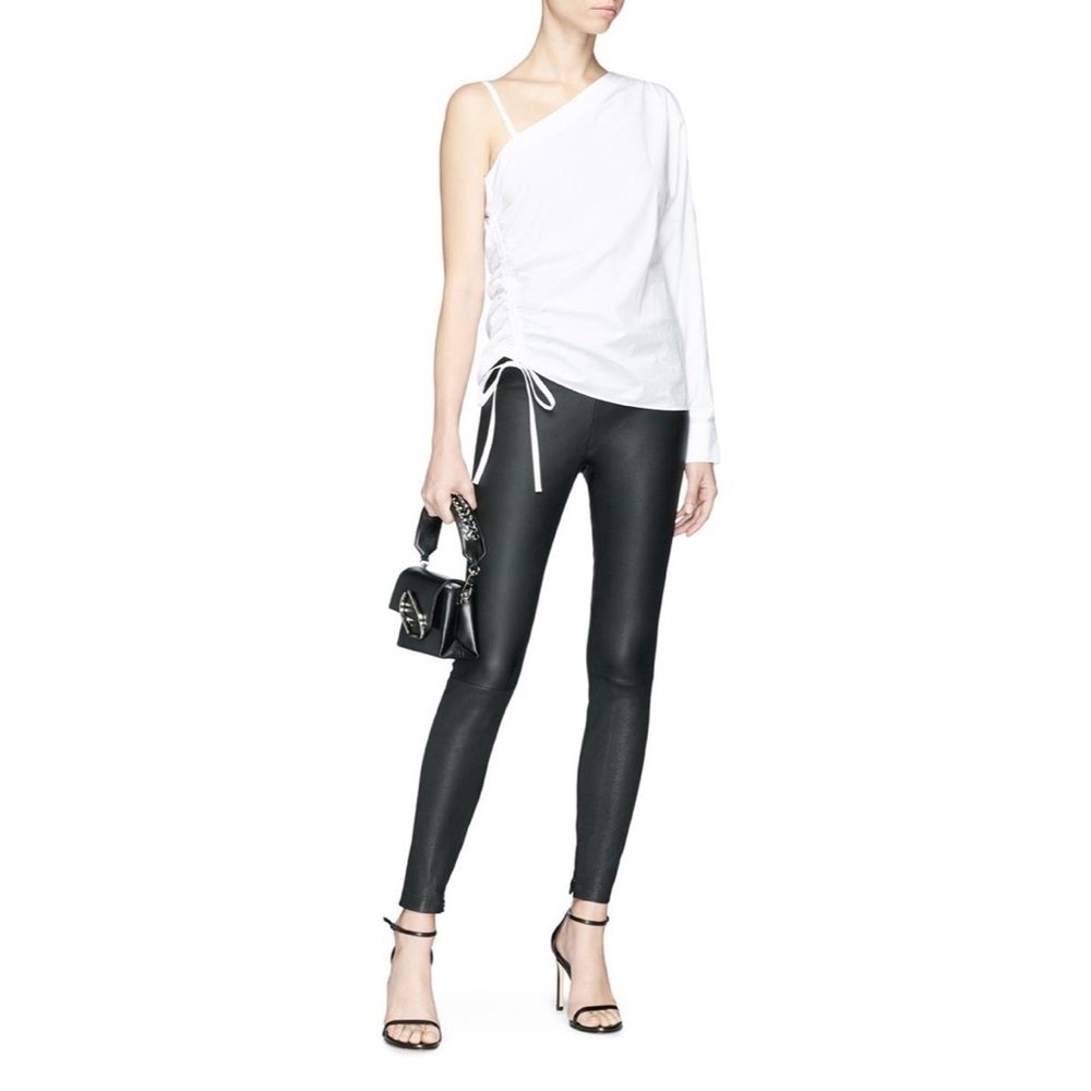 $275 NWT T BY ALEXANDER WANG Poplin One Sleeve Top
